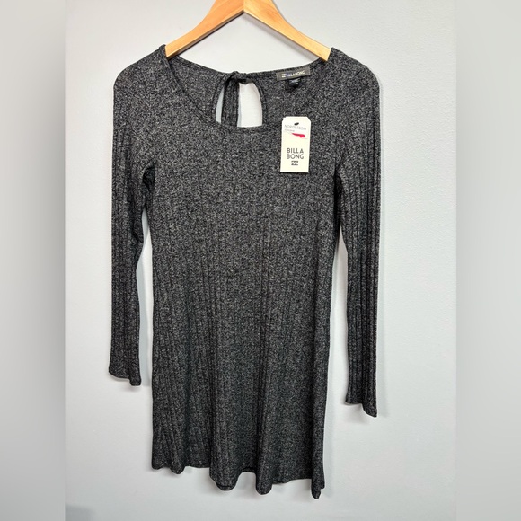 Billabong Women's Gray Long Sleeve Dress - Picture 1 of 4